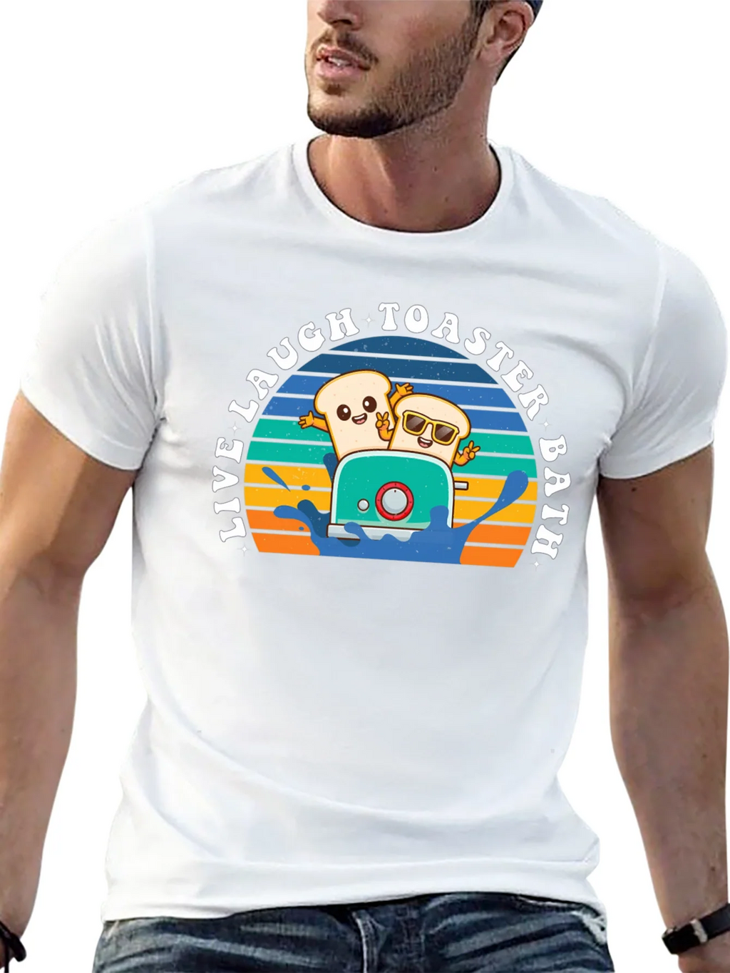 Live Laugh Toaster Bath T-Shirt