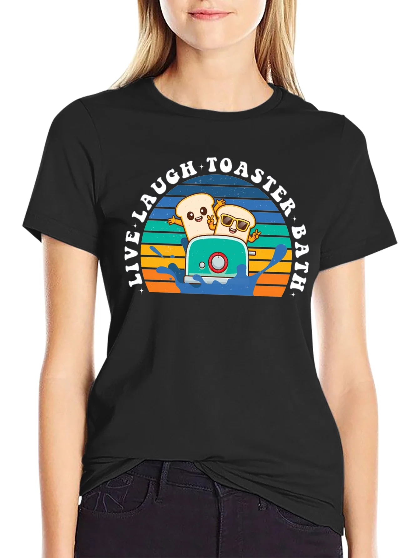 Live Laugh Toaster Bath T-Shirt