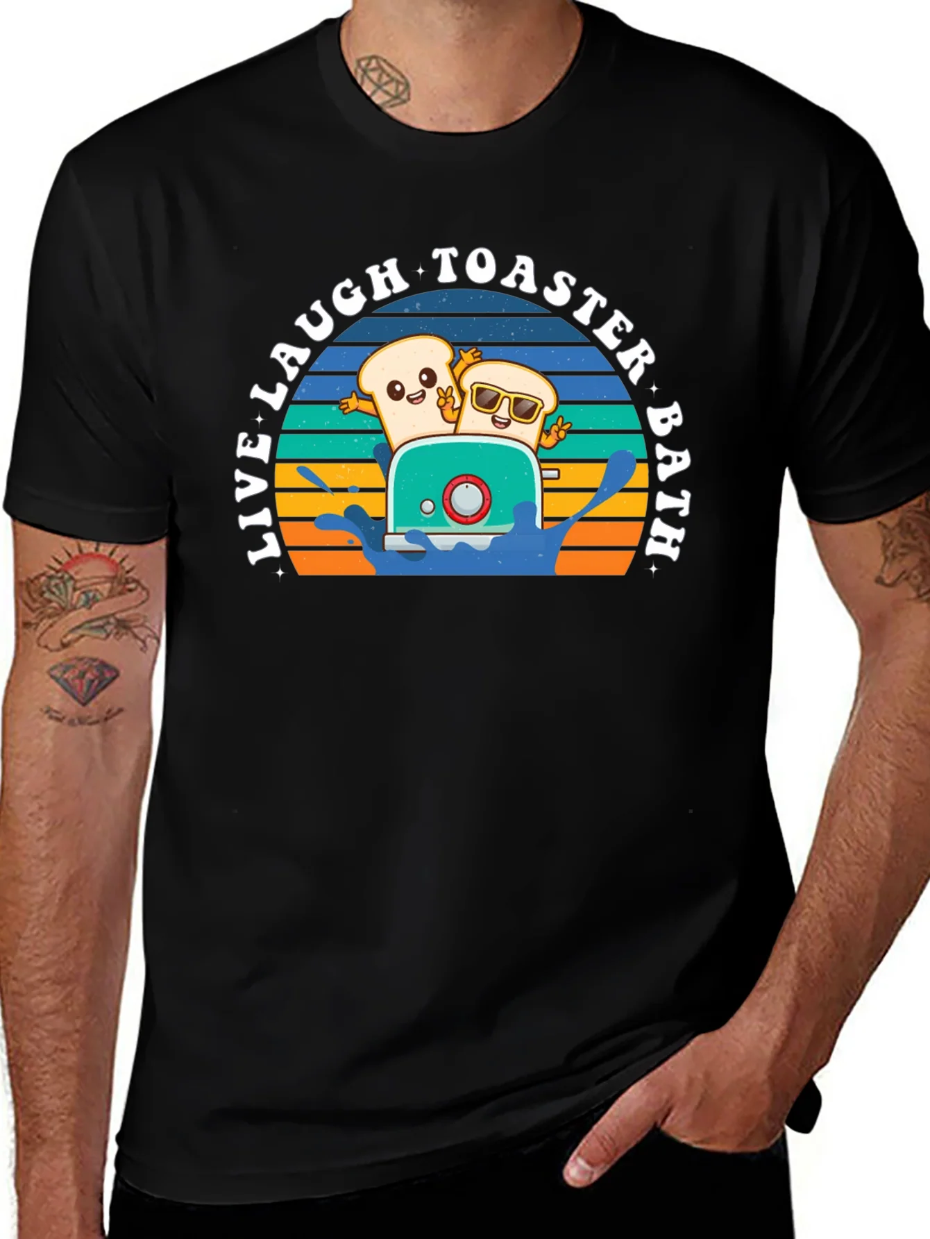 Live Laugh Toaster Bath T-Shirt