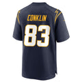 LA.Chargers #83 Tyler Conklin Player Navy Home Game Football Jerseys