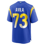LA.Rams #73 Steve Avila Player Royal Game Stitched American Football Jerseys