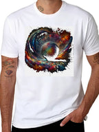 Cosmic Sphere Graphic T-Shirt - Modern Art Tee