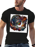 Cosmic Sphere Graphic T-Shirt - Modern Art Tee