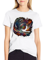 Cosmic Sphere Graphic T-Shirt - Modern Art Tee