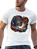Cosmic Sphere Graphic T-Shirt - Modern Art Tee