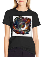 Cosmic Sphere Graphic T-Shirt - Modern Art Tee
