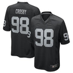 #98 Maxx Crosby Player LV.Raiders Black Game Football Jerseys