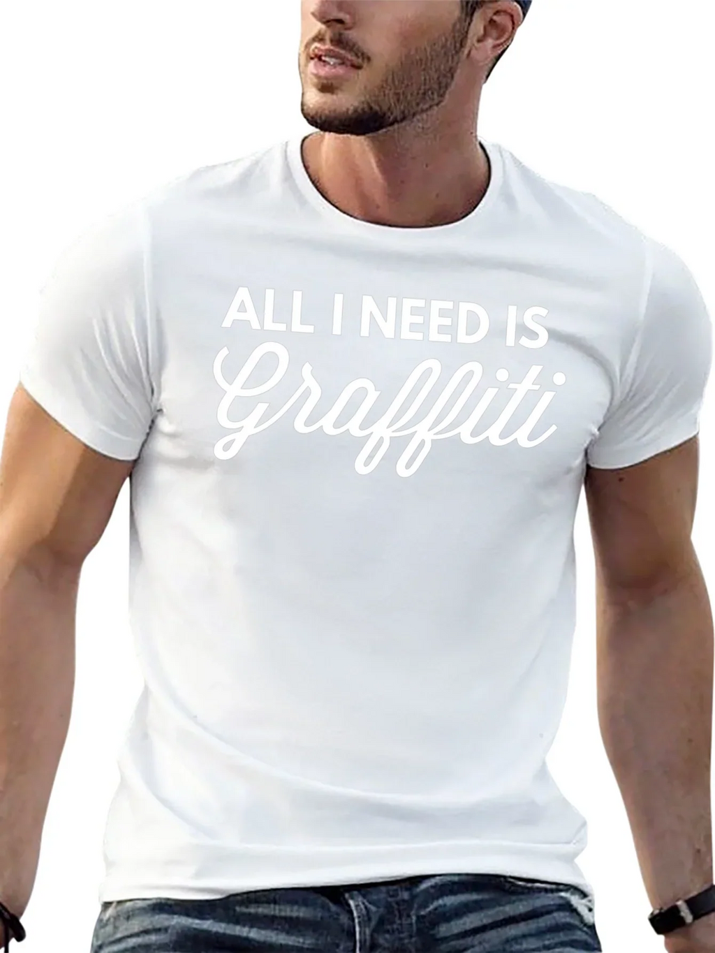 All I Need Is Graffiti Black T-Shirt