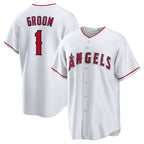 Los Angeles Angels #1 Groom Home Replica Jersey - White Stitched Baseball Jersey