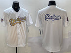 Los Angeles Dodgers Team Big Logo White 2025 Gold Collection Limited Stitched Baseball Jersey