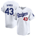 Los Angeles Dodgers #43 Anthony banda White 2024 World Series Stitched Baseball Jersey
