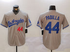 Los Angeles Dodgers #44 Vicente Padilla Number Grey With los Cool Base Stitched Baseball Jersey