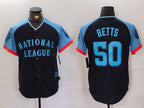Los Angeles Dodgers #50 Mookie Betts Navy 2024 All Star Limited Stitched Baseball Jerseys