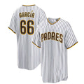 San Diego Padres #66 Luis Garc¡§aa Home Replica Player Jersey - White Baseball Jerseys