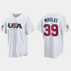 #39 MILES MIKOLAS ST. LOUIS CARDINALS 2023 WORLD BASEBALL CLASSIC USA REPLICA JERSEY ¨C WHITE Stitches Baseball Jerseys