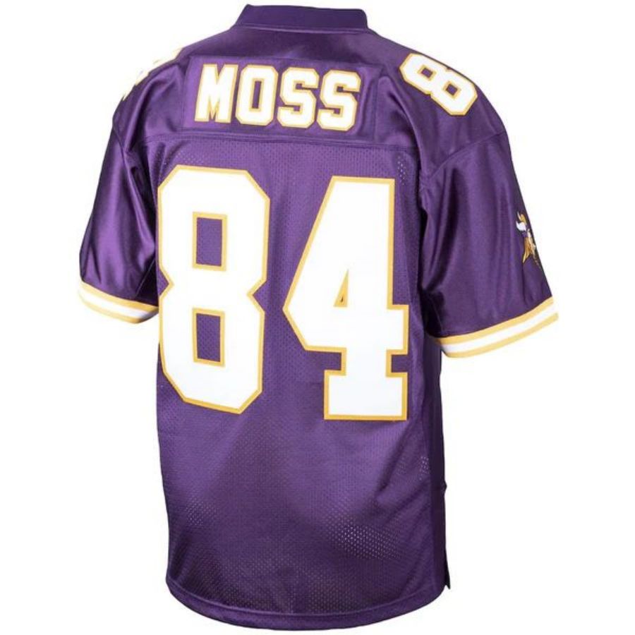 MN.Vikings #84 Randy Moss  Purple 1998 Authentic Throwback Retired Player Jersey Stitched American Football Jerseys