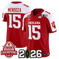 Fernando Mendoza Indiana Hoosiers 2025 National Champions & 2026 CFP Final Patch Alternate Jersey - Red