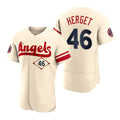 Los Angeles Angels #46 Jimmy Herget Cream Stitched 2022 City Connect Jersey Men Youth Women Baseball Jerseys