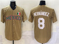 Mexico Baseball #8 Enrique Hernandez Tan 2023 World Baseball Classic Stitched Jersey
