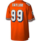 M.Dolphins #99 Jason Taylor  Legacy Replica Player Jersey - Orange Stitched American Football Jerseys