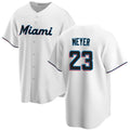 Miami Marlins #23 Max Meyer White Cool Base Stitched Baseball Jersey