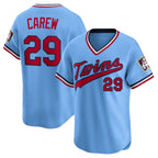 Minnesota Twins #29 Rod Carew Throwback Cooperstown Collection Limited Jersey - Light Blue Stitched Baseball Jersey