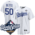 Mookie Betts Los Angeles Dodgers Home 2025 World Series Player Jersey - White
