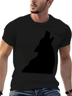 Black Wolf Silhouette T-Shirt