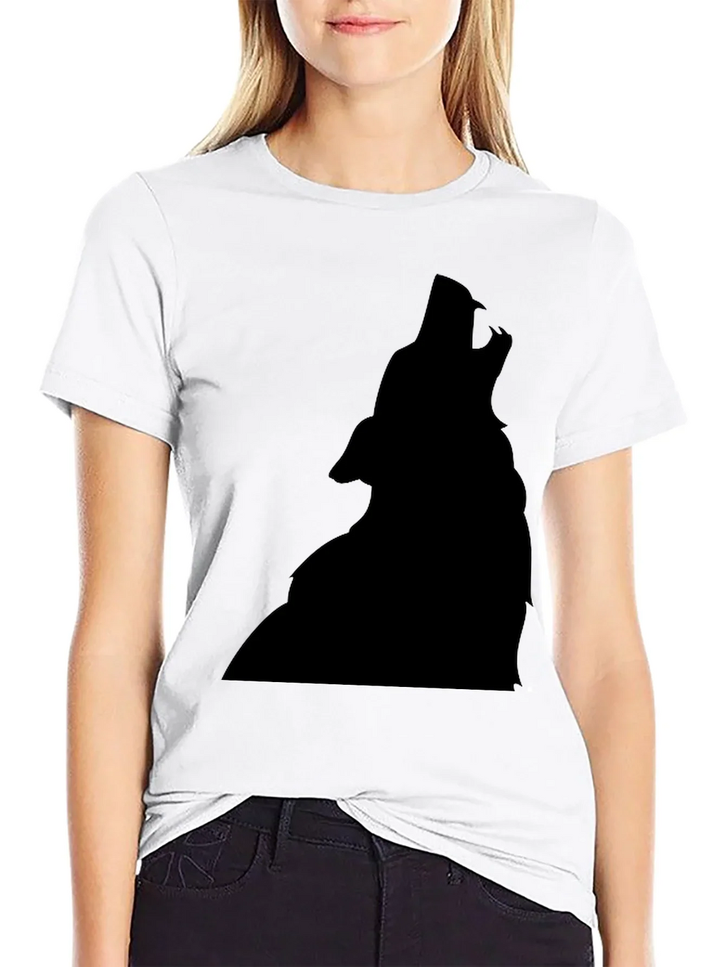 Black Wolf Silhouette T-Shirt