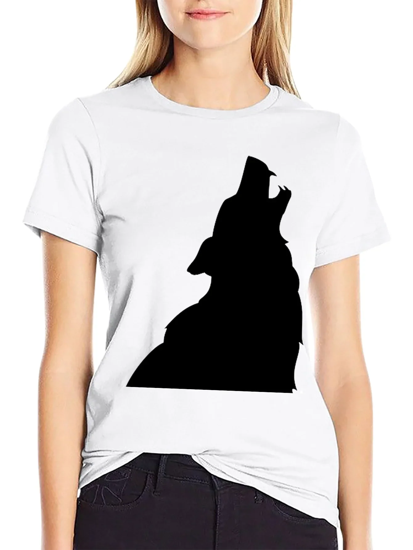 Black Wolf Silhouette T-Shirt