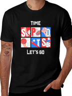 Time for Sports Graphic Tee - Black