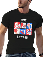 Time for Sports Graphic Tee - Black