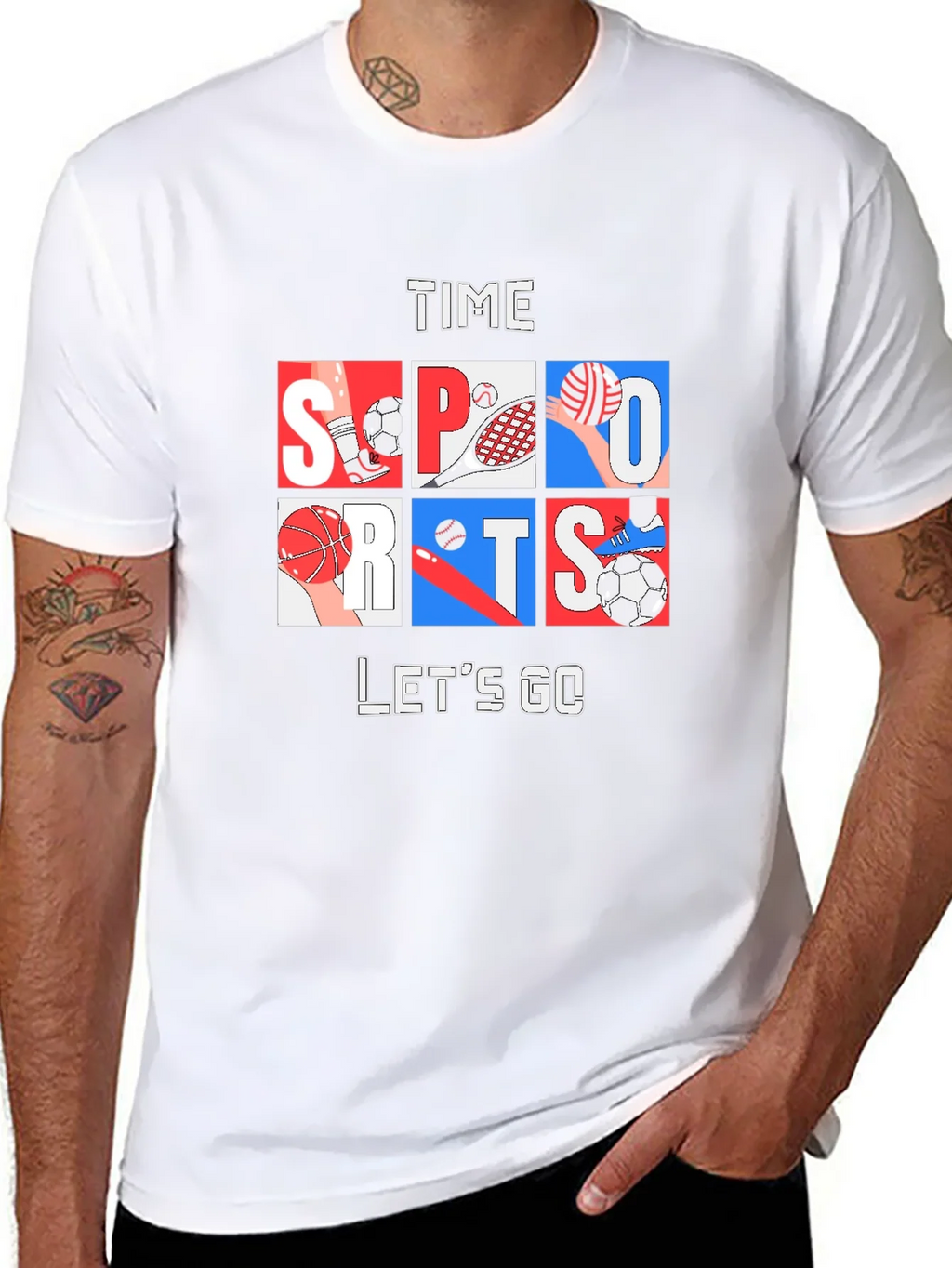 Time for Sports Graphic Tee - Black
