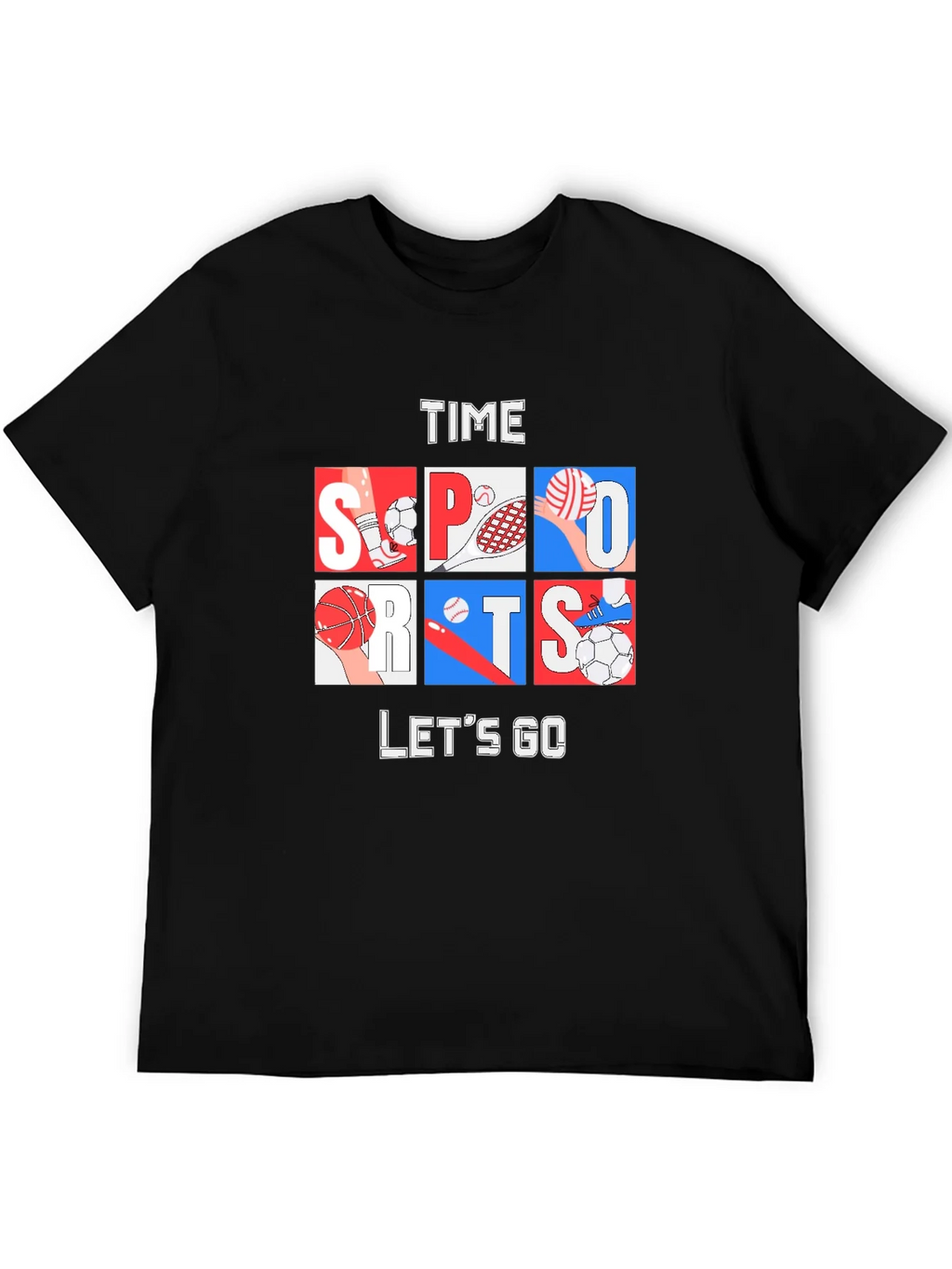 Time for Sports Graphic Tee - Black