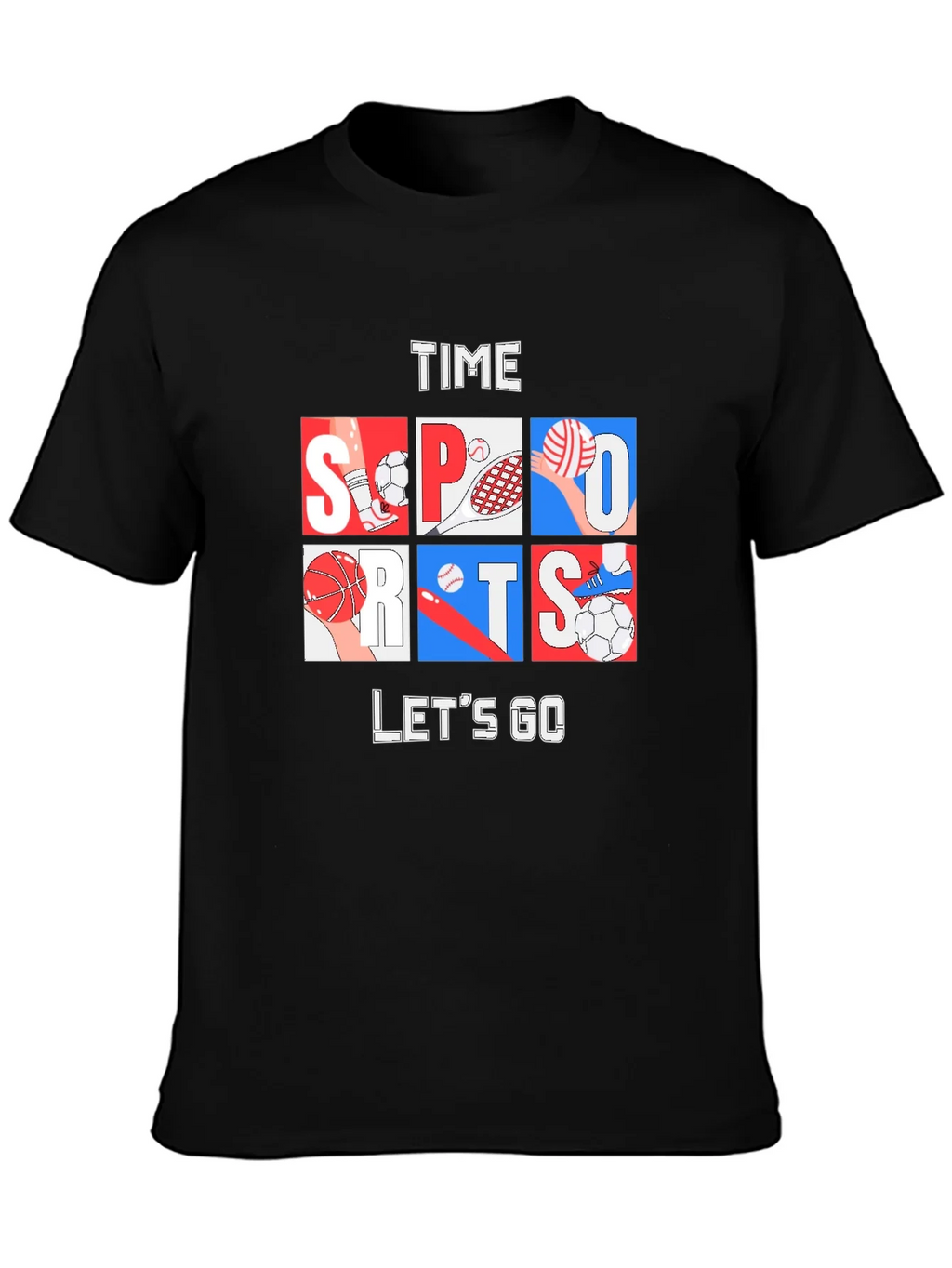 Time for Sports Graphic Tee - Black