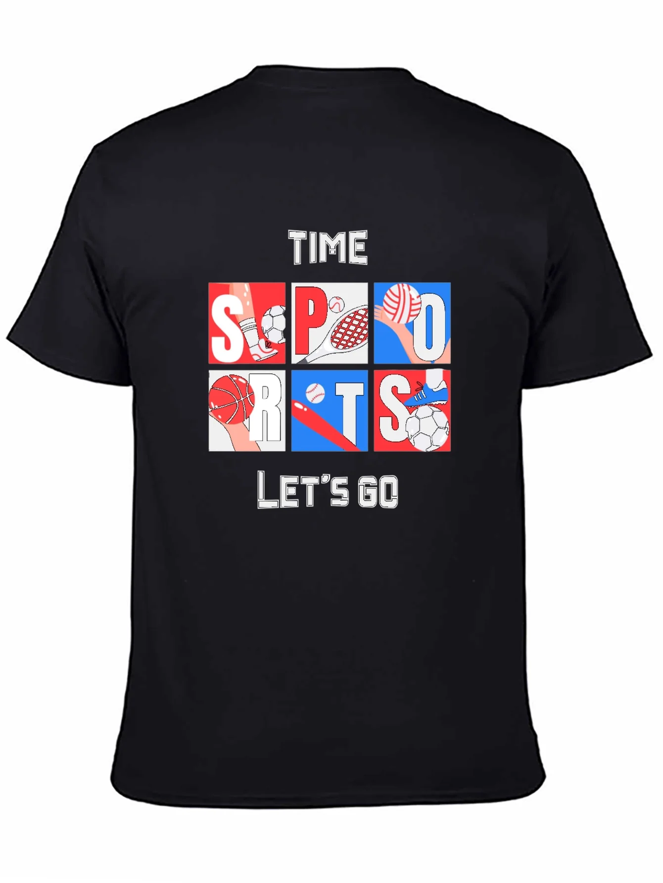 Time for Sports Graphic Tee - Black