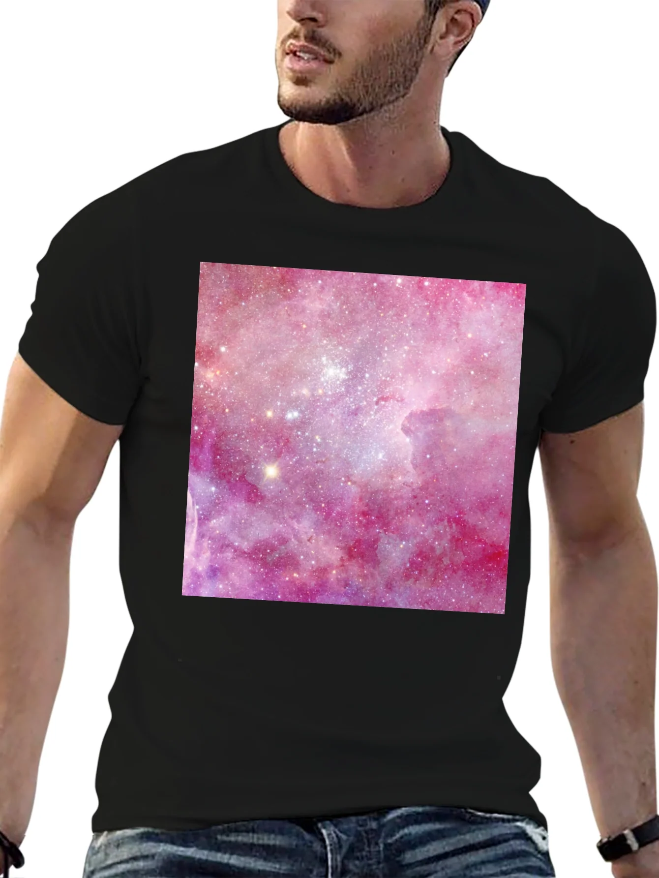 Galaxy Print Black T-Shirt - Stylish & Unique!