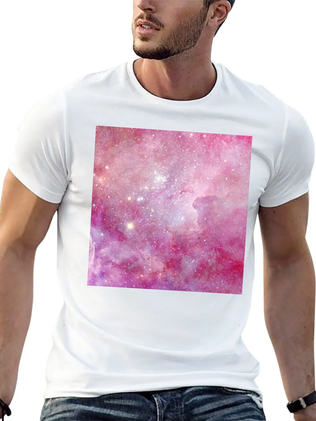 Galaxy Print Black T-Shirt - Stylish & Unique!