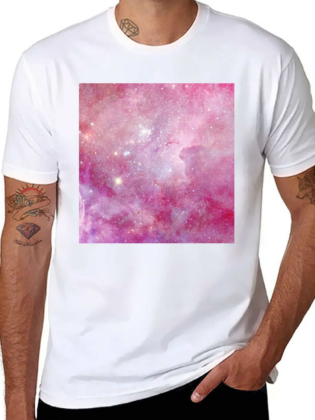 Galaxy Print Black T-Shirt - Stylish & Unique!