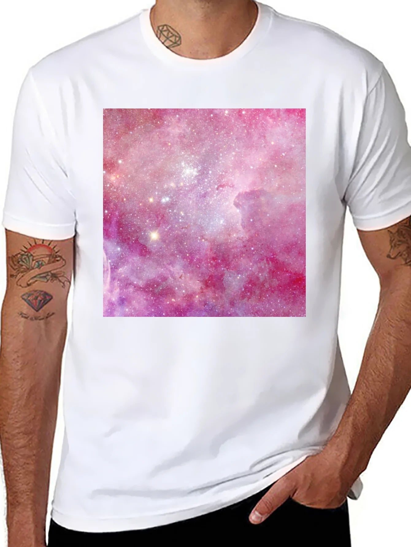 Galaxy Print Black T-Shirt - Stylish & Unique!