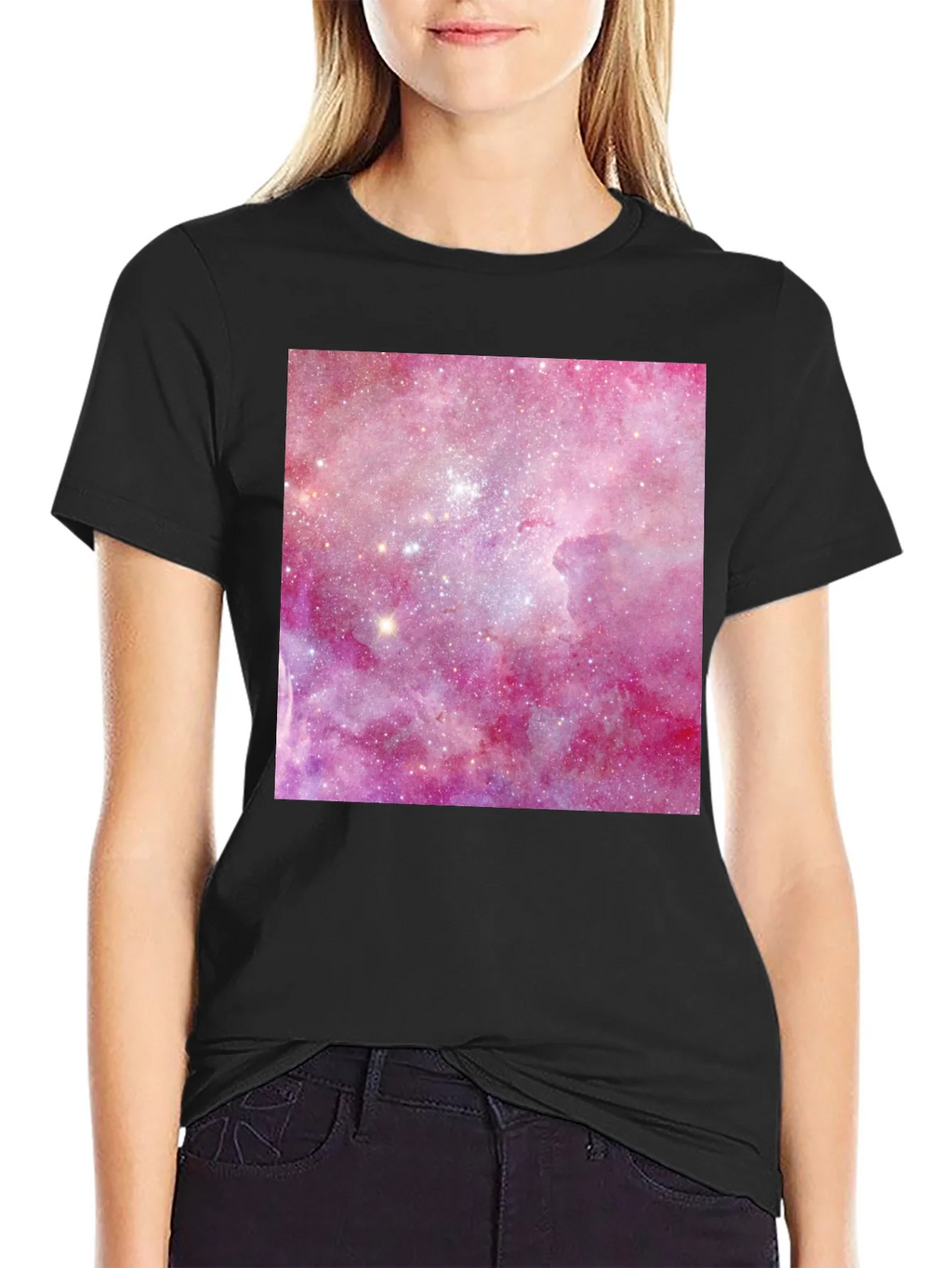 Galaxy Print Black T-Shirt - Stylish & Unique!