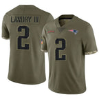 NE.Patriots #2 Harold Landry Player Olive Salute To Service Limited Foothball Jerseys