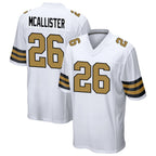 NO.Saints #26 Deuce McAllister Player White Alternate Game Football Jerseys