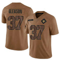 NO.Saints #37 Steve Gleason Player Brown Salute To Service Limited Football Jerseys