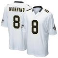 NO.Saints #8 Archie Manning Player White Home Game Football Jerseys