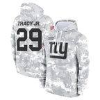 NY.Giants #29 Tyrone Tracy Jr. Player Arctic Camo Salute to Service Hoodies Football Jerseys