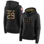 NY.Giants #29 Tyrone Tracy Jr. Player Black Salute to Service Hoodies Football Jerseys