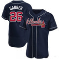 Atlanta Braves #26 Gene Garber Navy Alternate Jersey Stitches Baseball Jerseys