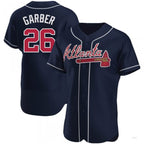 Atlanta Braves #26 Gene Garber Navy Alternate Jersey Stitches Baseball Jerseys