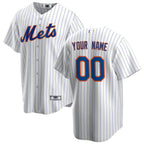 Custom New York Mets White Home Replica Custom Jersey Baseball Jerseys